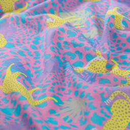 Tissu voile de coton - Léo jaune