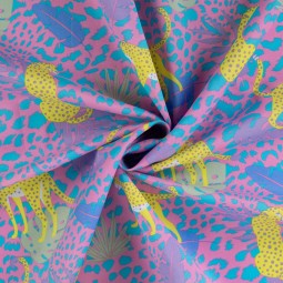 Tissu voile de coton - Léo jaune