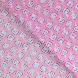 Tissu voile de coton - Abstract pink