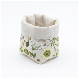 Kit de broderie - Corbeille olive