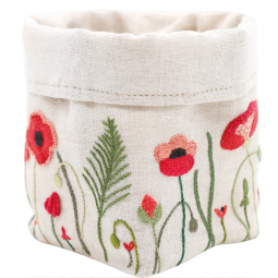 Kit de broderie - Corbeille coquelicots