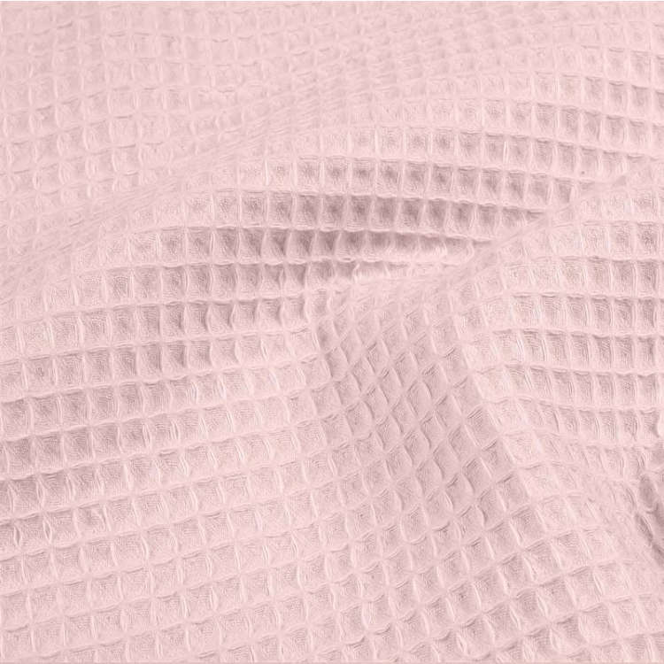 Tissu nid d'abeille - Rose pâle