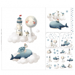 Tissu coton - Baleine