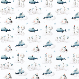 Tissu coton - Baleine