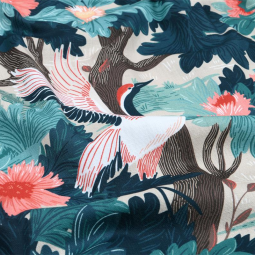 Tissu - Migration bleu