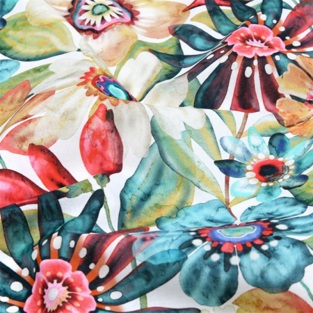 Tissu cretonne - Mélissandre multicolore