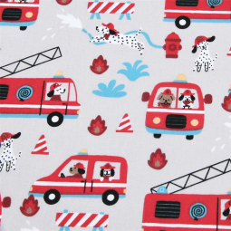 Tissu coton - Pompier naturel