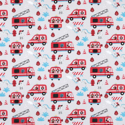 Tissu coton - Pompier naturel