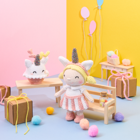 Kit de crochet - Penny the unicorn cupcake girl - Ricorumi