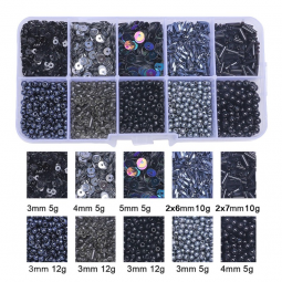 Coffret 80g Rocaille et paillettes