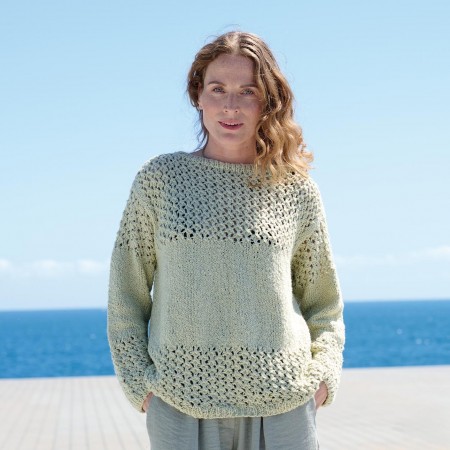 Kit de tricot - Pull bandes ajourées - Onda