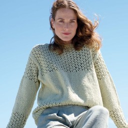 Kit de tricot - Pull bandes ajourées - Onda