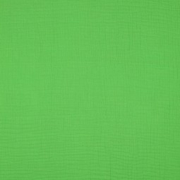 Tissu double gaze de coton bio - Vert fluo