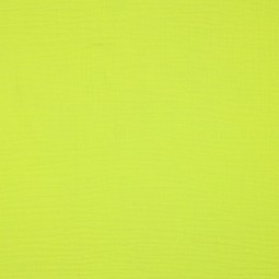 Tissu double gaze de coton bio - Jaune fluo