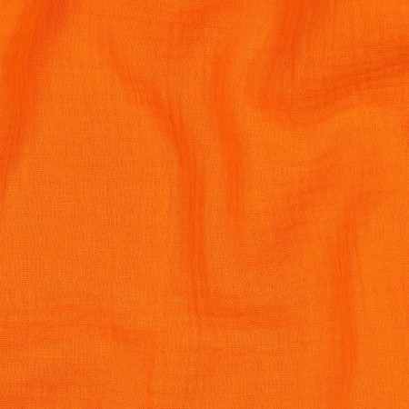 Tissu double gaze de coton bio - Orange fluo