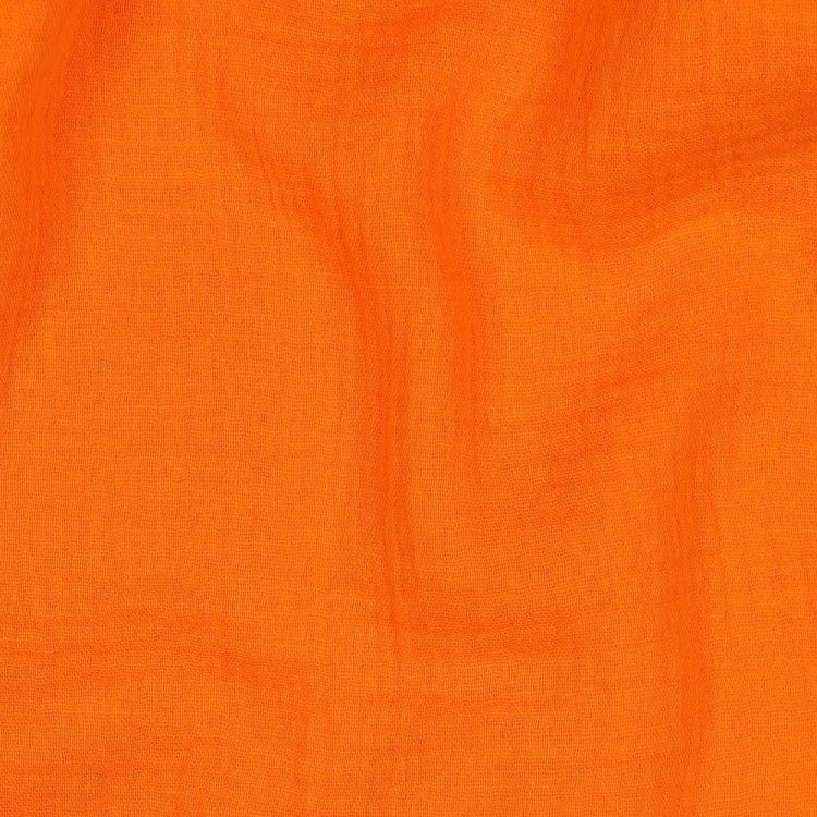 Tissu double gaze de coton bio - Orange fluo