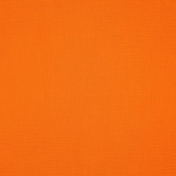 Tissu double gaze de coton bio - Orange fluo