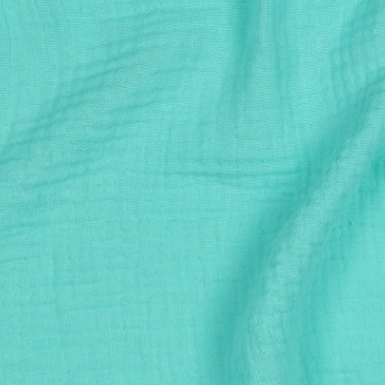 Tissu double gaze de coton bio - Menthe poivrée