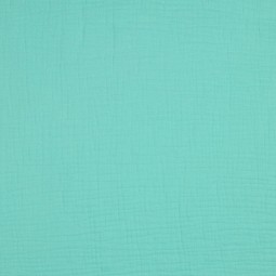 Tissu double gaze de coton bio - Menthe poivrée