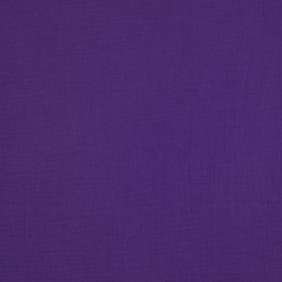 Tissu double gaze de coton bio - Violet