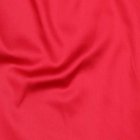 Tissu coton uni satiné - Cerise