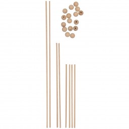 Mobile étoile bois avec boules