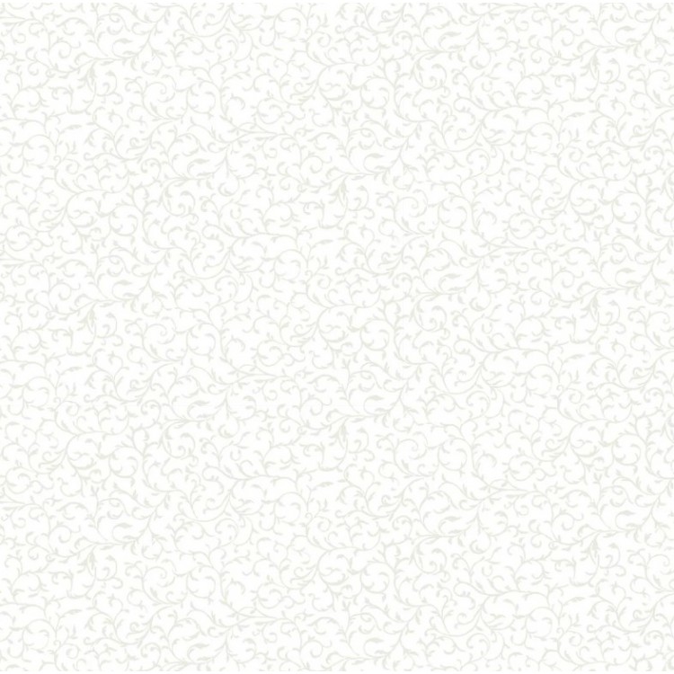 Tissu Fantaisie - Essential scroll - White