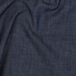 Tissu gabardine - Jean slub indigo
