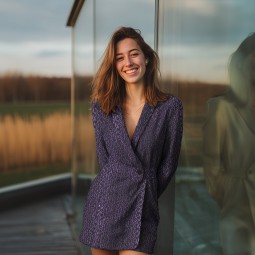 Tissu jacquard - peau animal