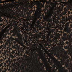 Tissu jacquard - Peau animal bronze