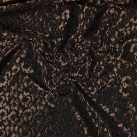 Tissu jacquard - Peau animal bronze
