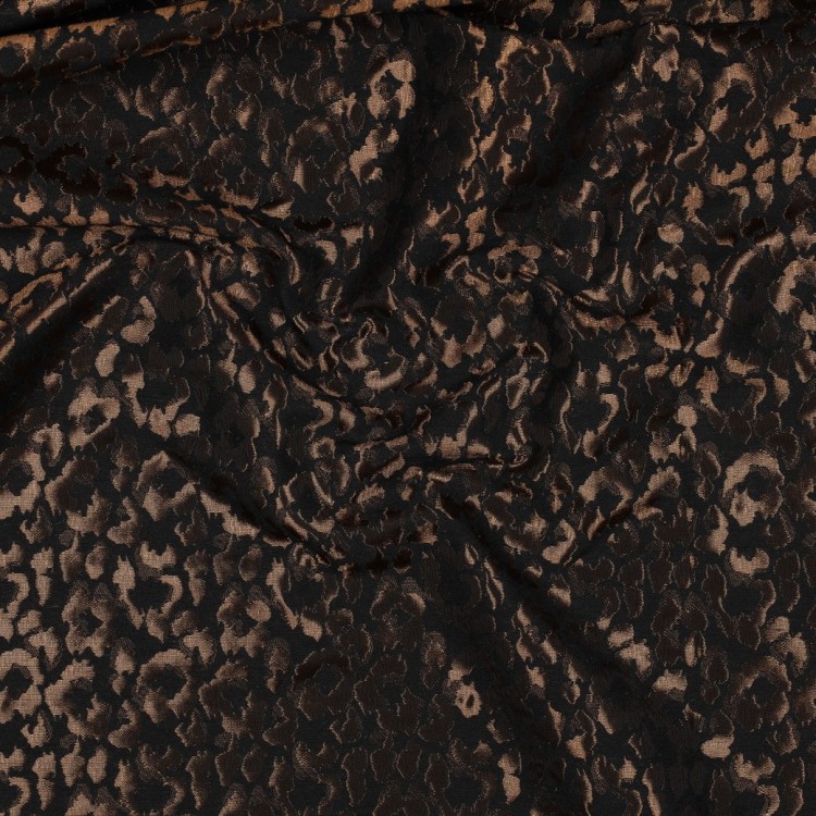 Tissu jacquard - Peau animal bronze