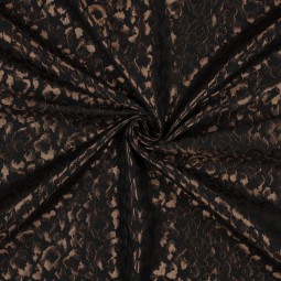 Tissu jacquard - Peau animal bronze