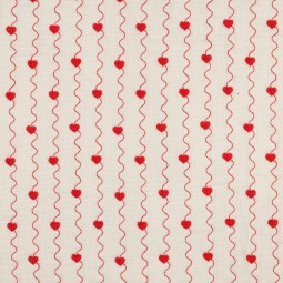 Tissu matelassé double gaze - Cœur naturel