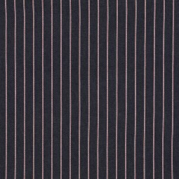 Tissu denim - Brut à rayures bleu foncé