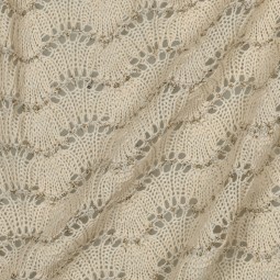 Tissu maille tricoté - Lurex écru