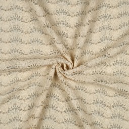 Tissu maille tricoté - Lurex écru