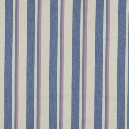 Tissu denim - Rayures roses