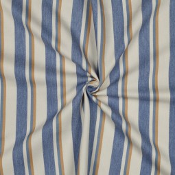 Tissu denim - Rayures camel