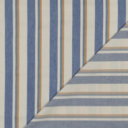 Tissu denim - Rayures camel
