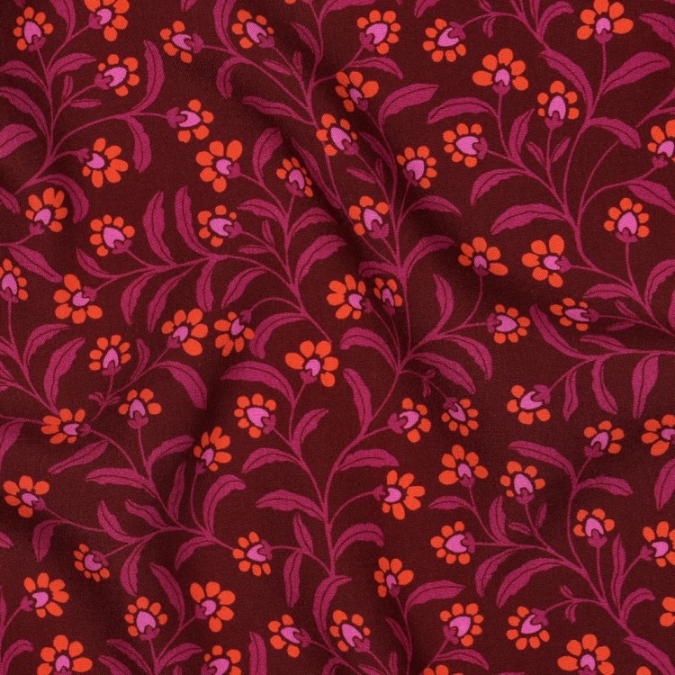 Tissu viscose - Léonie prune