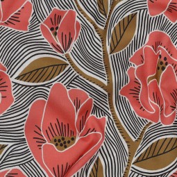 Tissu voile coton - Coquelicot