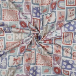 Tissu popeline - Patch Butterfly