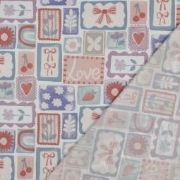 Tissu popeline - Patch Butterfly