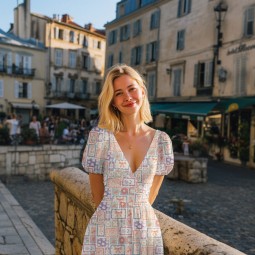 Tissu popeline - Patch Butterfly