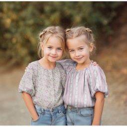 Tissu popeline - Fleur rayure rose