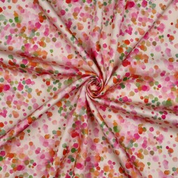 Tissu viscose - Moucheté rose