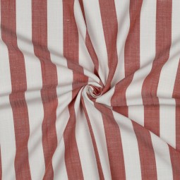 Tissu viscose - rayures orange