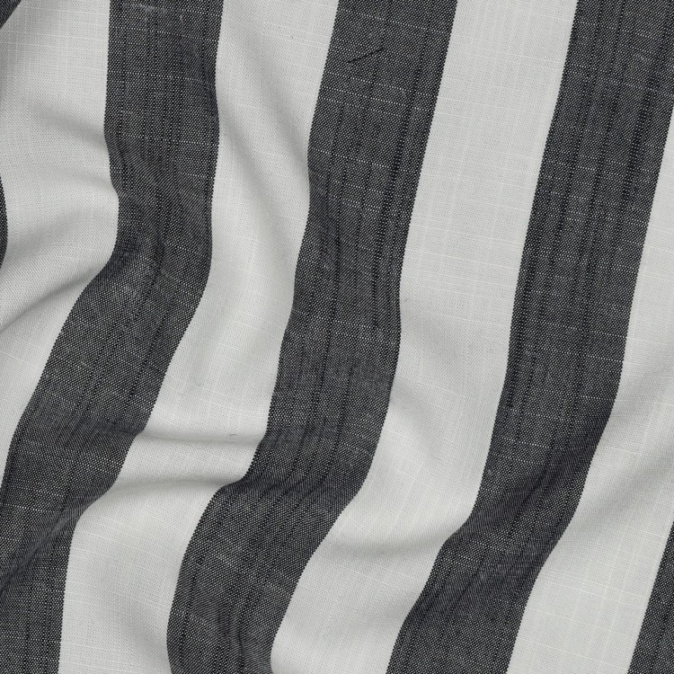 Tissu viscose - rayures marine