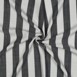 Tissu viscose - rayures marine